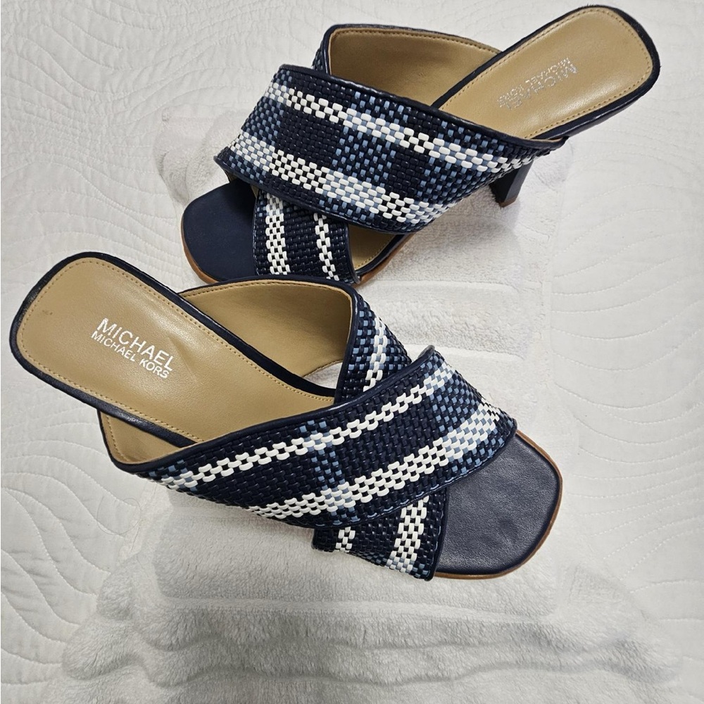 Michael Kors Navy and White Women's Heels